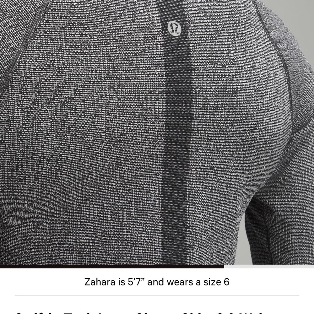 Lululemon Swiftly tech long sleeve shirt 2.0 waist length sparkle